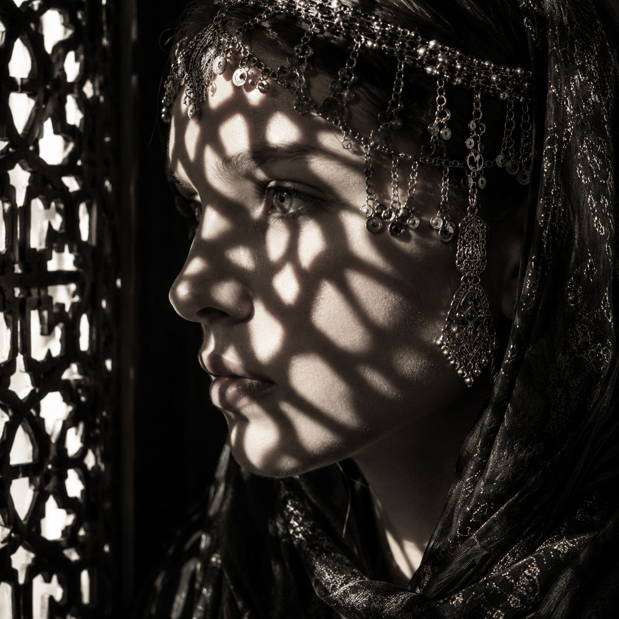 وێنەی خۆت ئەپلۆد بکە high-fashion profile close-up