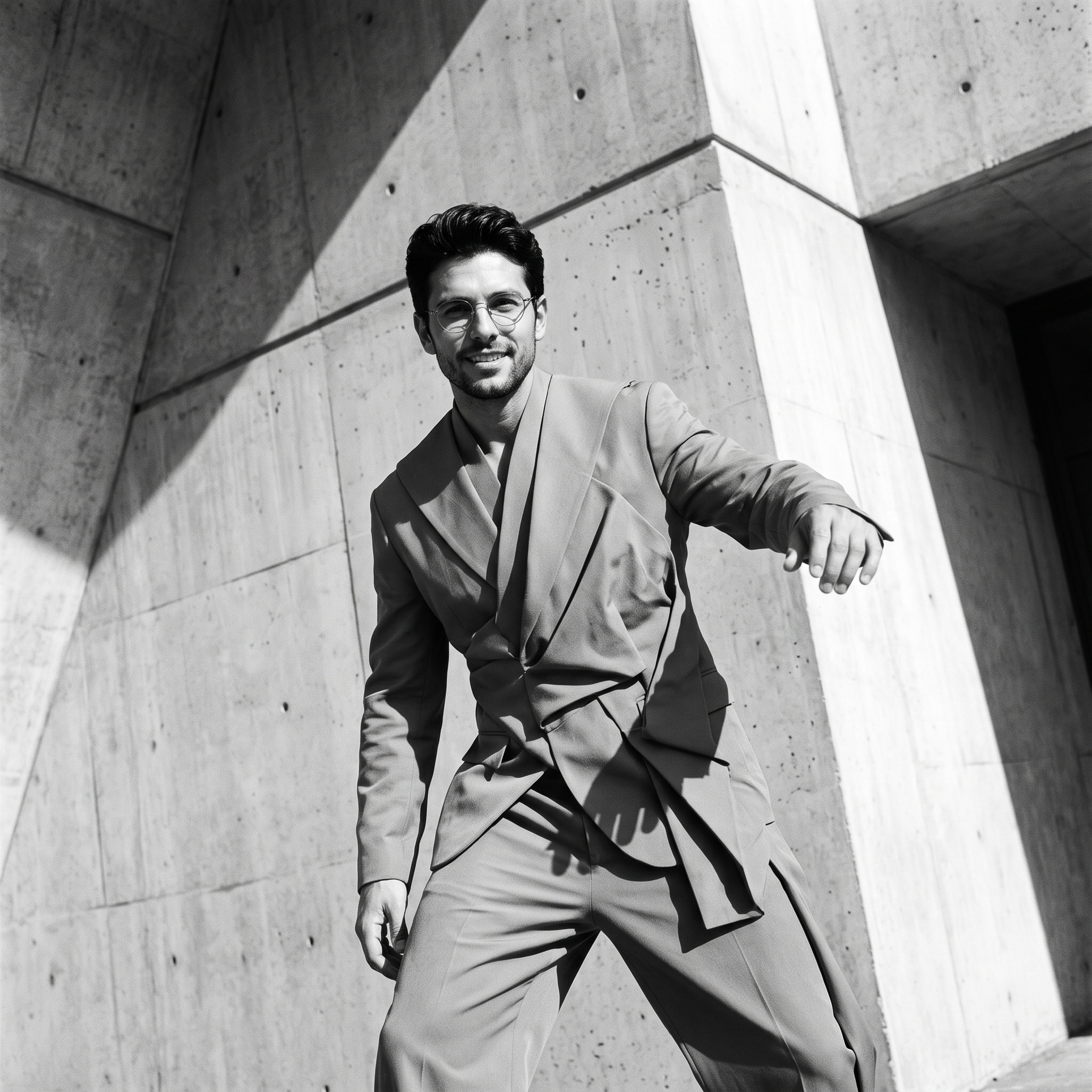 وێنەی خۆت ئەپلۆد بکە A minimalist, architectural black and white