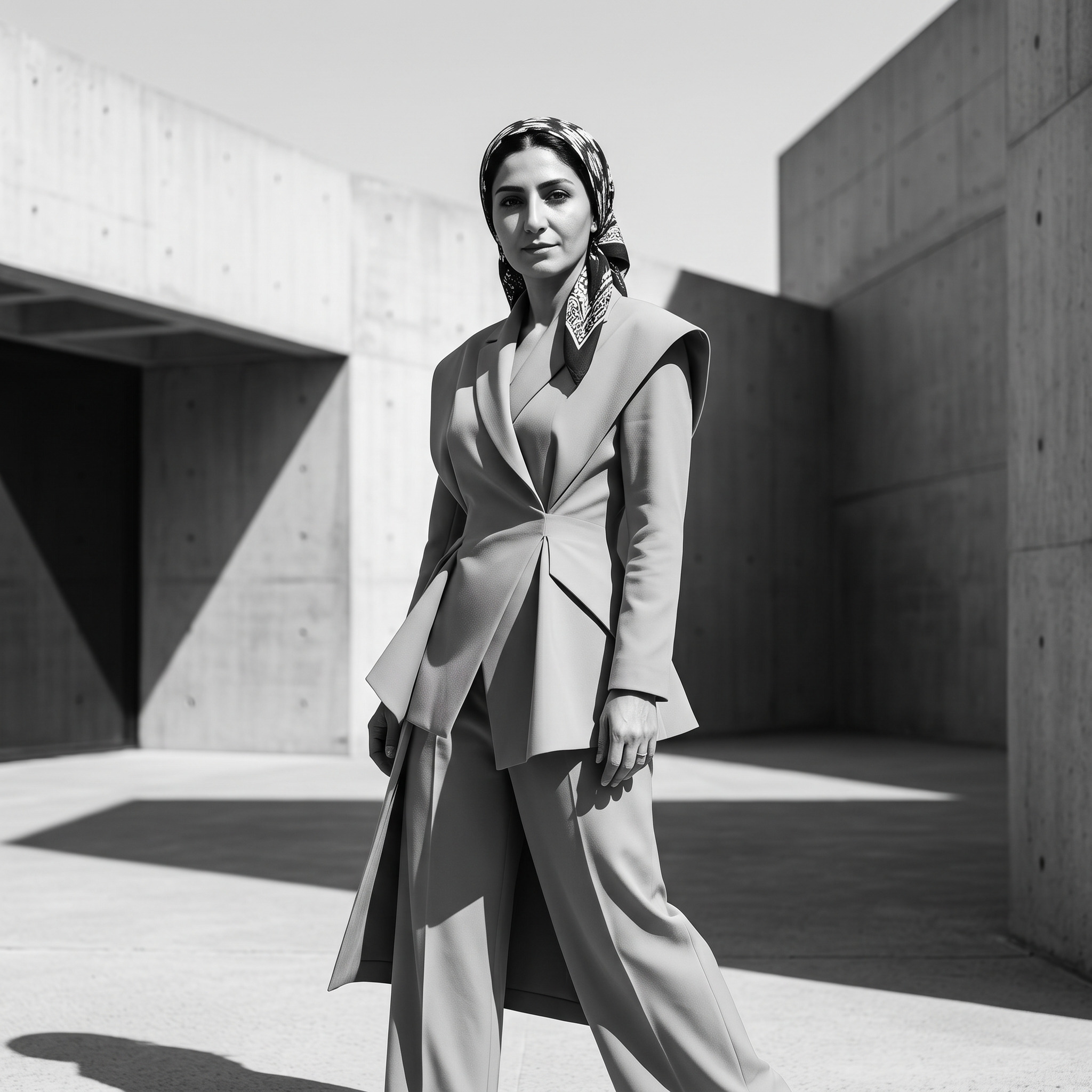وێنەی خۆت ئەپلۆد بکە A minimalist, architectural black and white